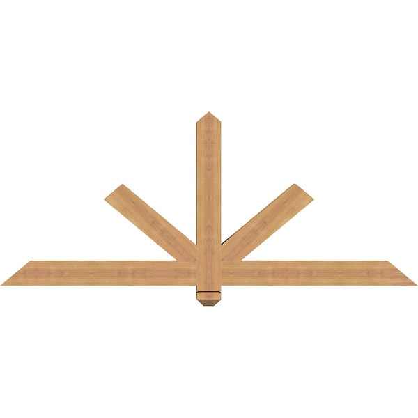 Ekena Millwork Kennewick Timber Gable Bracket, Western Red Cedar, 60"W x 25"H x 3 1/2"D x 3 1/2"F, 10/12 Pitch GBW060X25X0404KEN00SWR - main